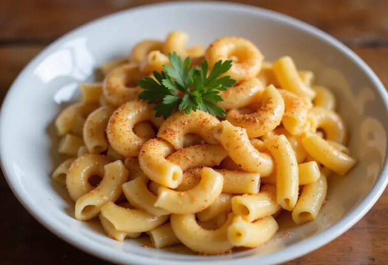 Delicious Homemade Cracker Barrel Macaroni and Cheese with a perfect creamy texture, ready to be served.