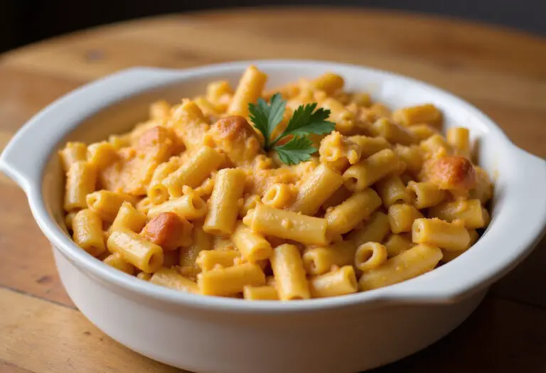 Delicious homemade Cracker Barrel Macaroni and Cheese ready to serve.