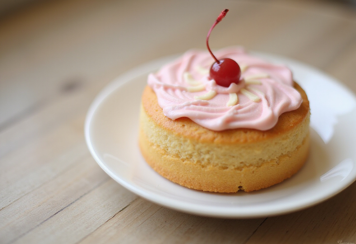 Perfectly decorated bento cake, ready to serve.