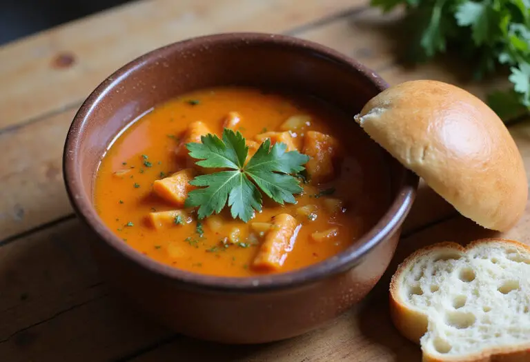 Delicious and nutritious high protein soup served in a bowl ready to eat.