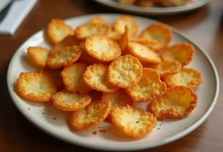 Crispy cottage cheese chips, a healthy and delicious snack option.