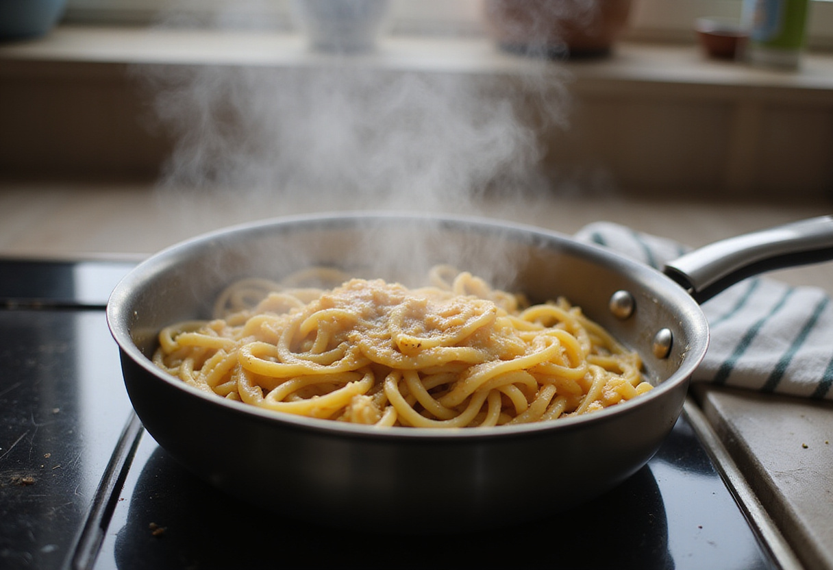 Delicious Cowboy Butter Chicken Linguine garnished with parmesan and parsley.