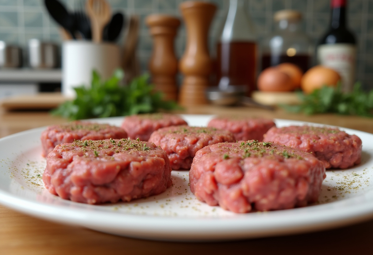 Shaping burger patties for Crack Burgers with herbs in a cozy kitchen ambiance.