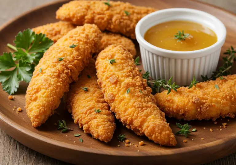 Delicious crack chicken tenders served on a plate with coleslaw, showcasing the perfect meal for any occasion.