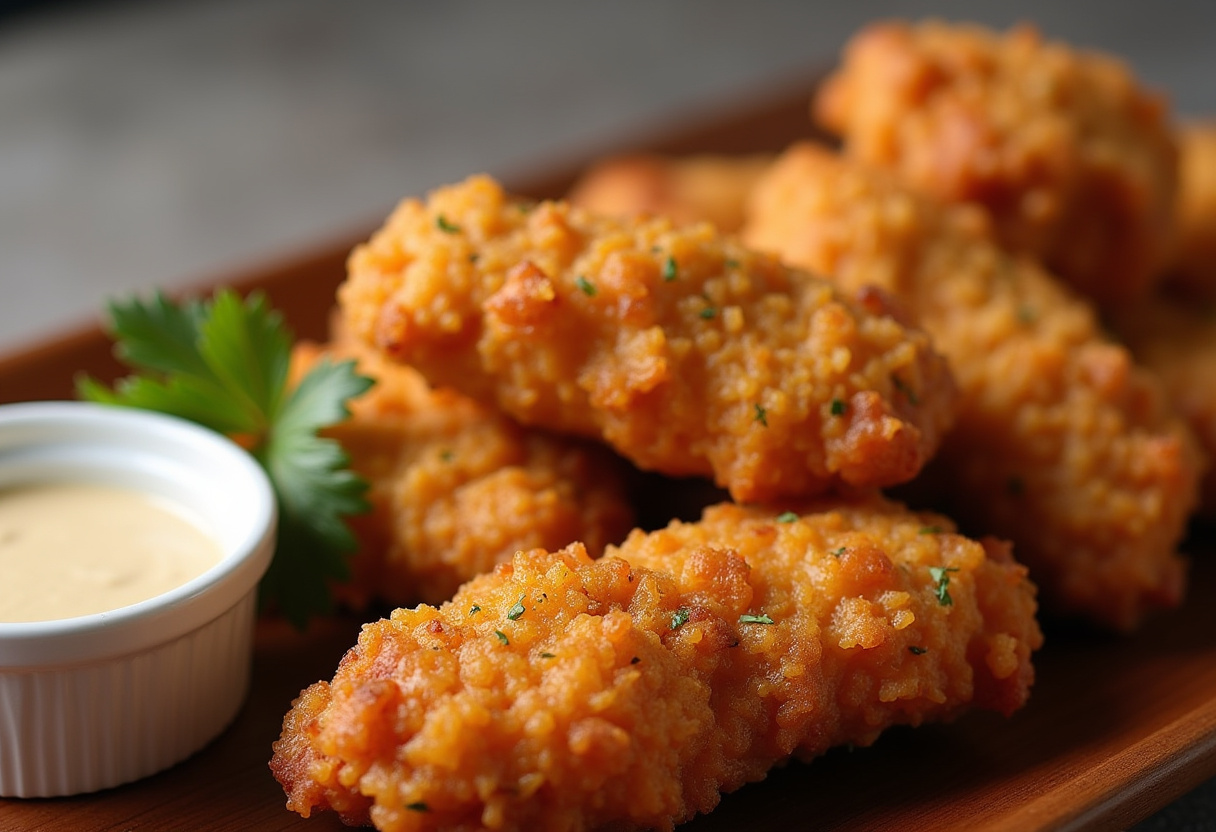 Delicious crack chicken tenders served on a plate with coleslaw, showcasing the perfect meal for any occasion.
