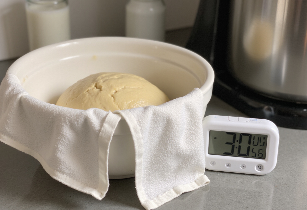 Rolling out dough for Homemade Easy Cheesy Pizza Pockets on a floured surface, showcasing the preparation process.