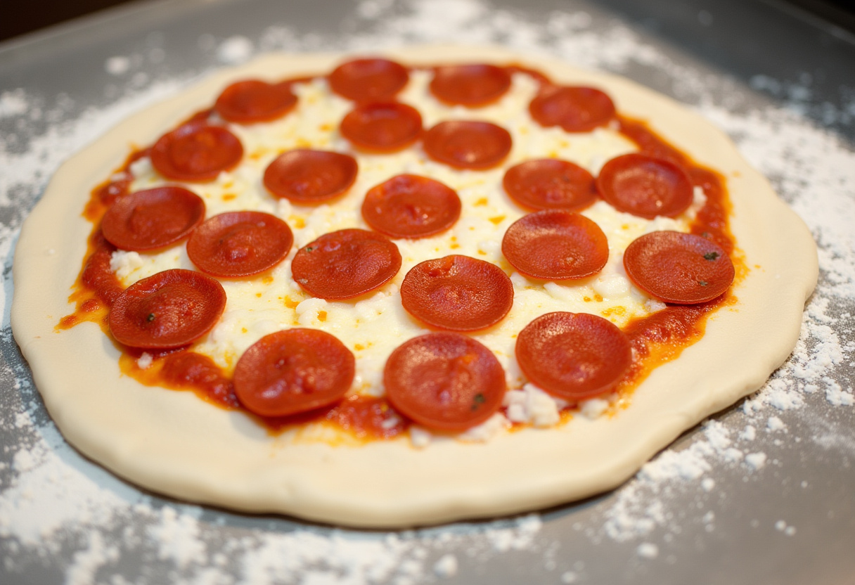 Filling pizza pockets with cheese and sauce for Homemade Easy Cheesy Pizza Pockets, demonstrating the assembly of the dish.