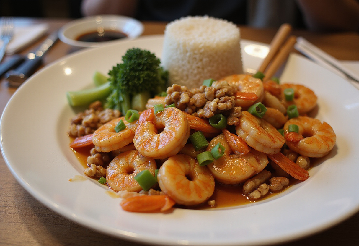 Delicious honey walnut shrimp plated for serving, emphasizing the harmonious blend of flavors and textures in this popular Asian cuisine.