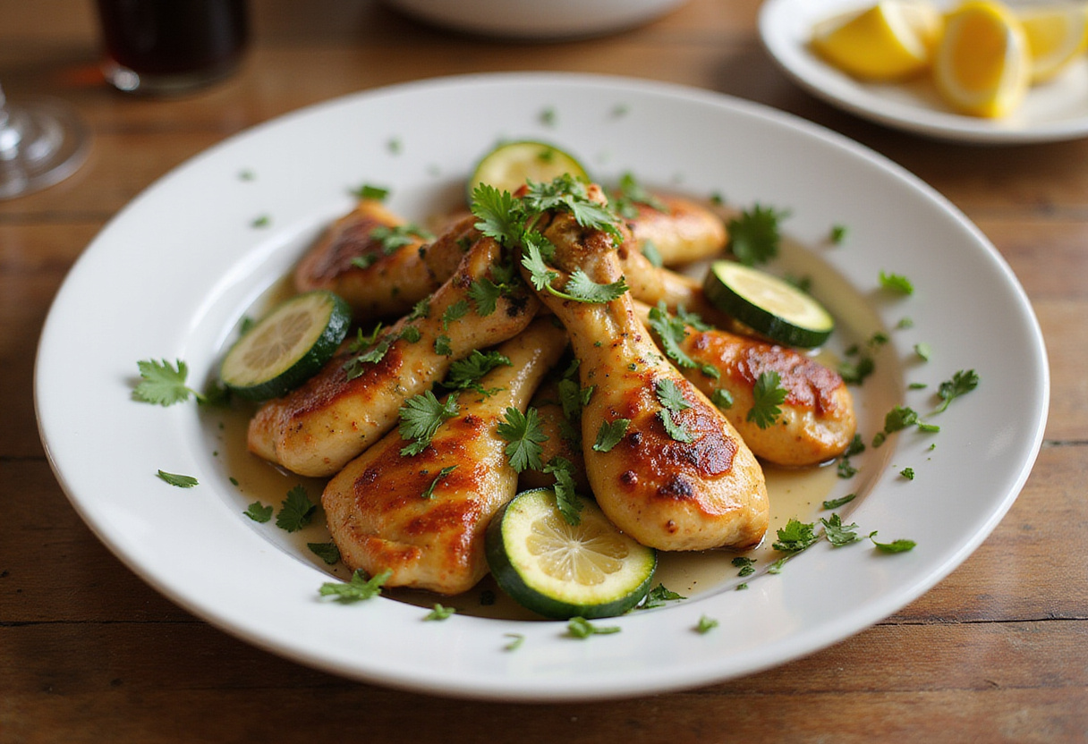 Delicious Sheet Pan Mediterranean Chicken & Zucchini served on a plate, showcasing a healthy and easy-to-make dinner option.