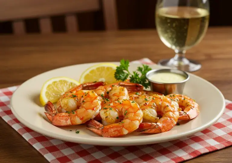 Delicious Texas Roadhouse Grilled Shrimp served attractively with fresh garnishes, highlighting the mouthwatering meal.