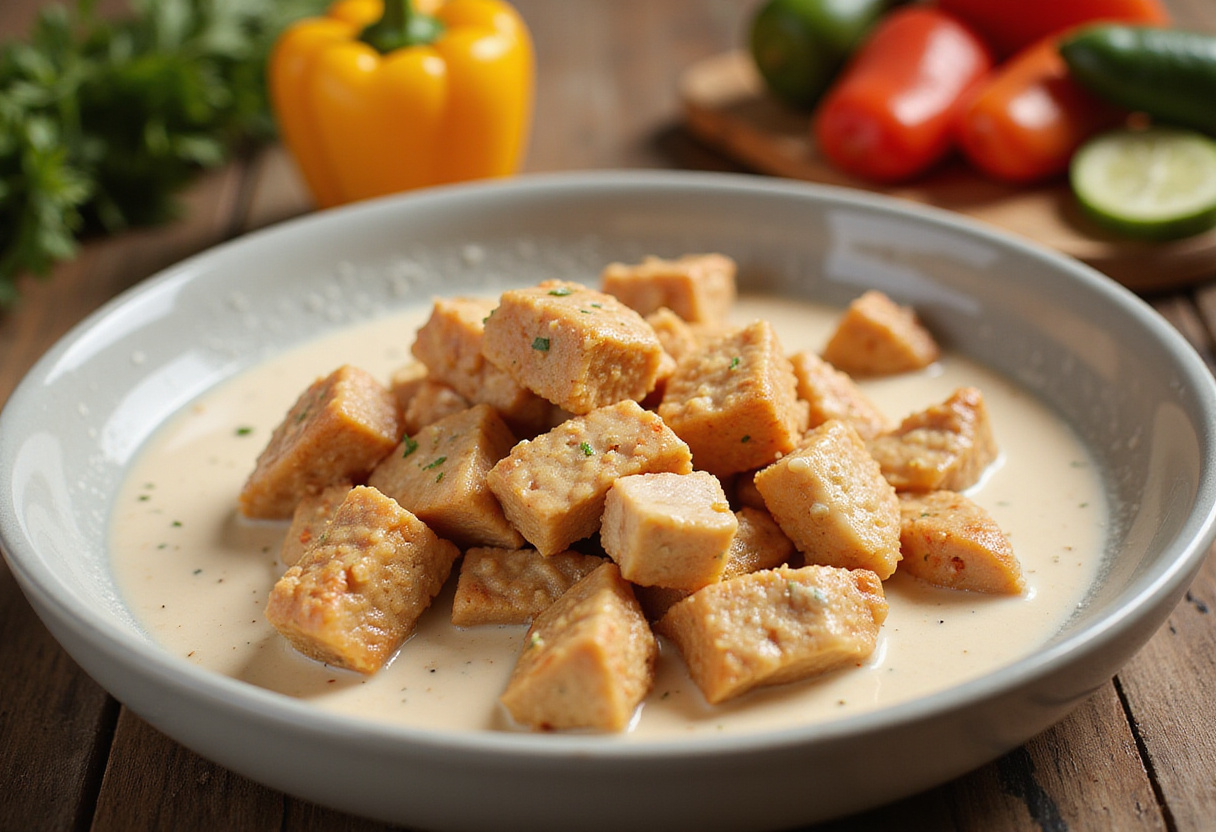 Frying breaded chicken for crispy texture in the BEST Bang Bang Chicken Bowl.