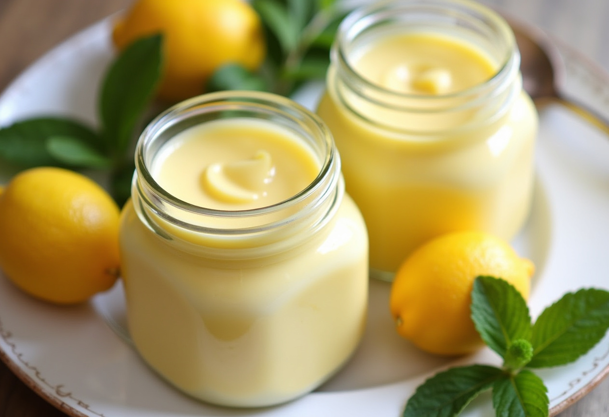 The Best Lemon Cream Chia Pudding beautifully displayed in jars, showcasing a healthy, creamy dessert that is ready to indulge in.