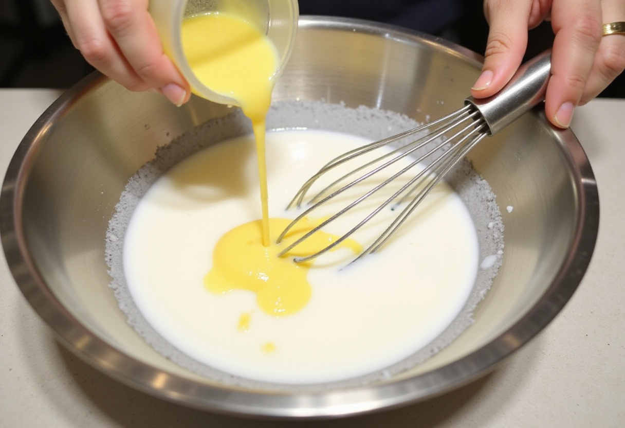 Combining coconut milk and freshly squeezed lemon juice to create a creamy base for the Lemon Cream Chia Pudding.